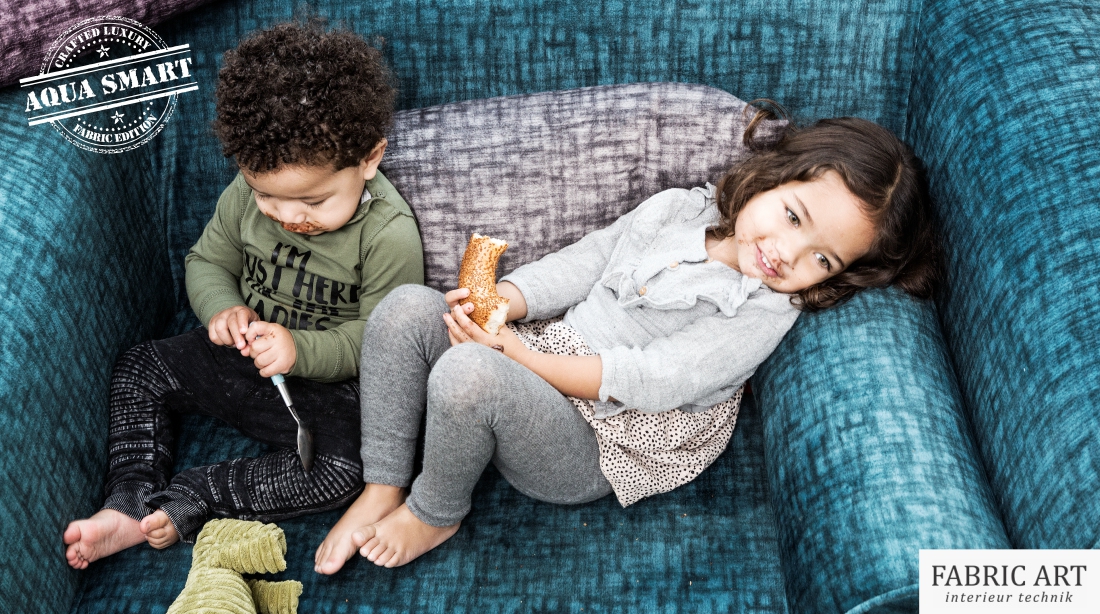 Fabric Art Aqua Smart stain resistant luxury upholstery fabric for family friendly premium homes in India