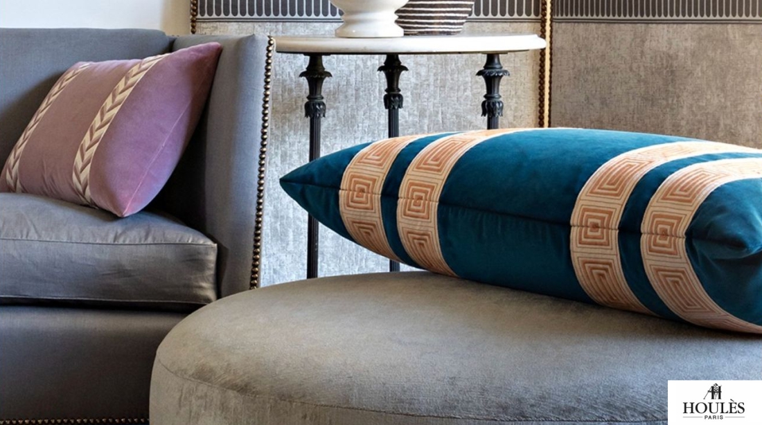 Houles luxury designer cushion and decorative trim fabrics for premium interiors in India
